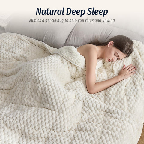 Wemore cream sherpa back close up for plush double sided comfort