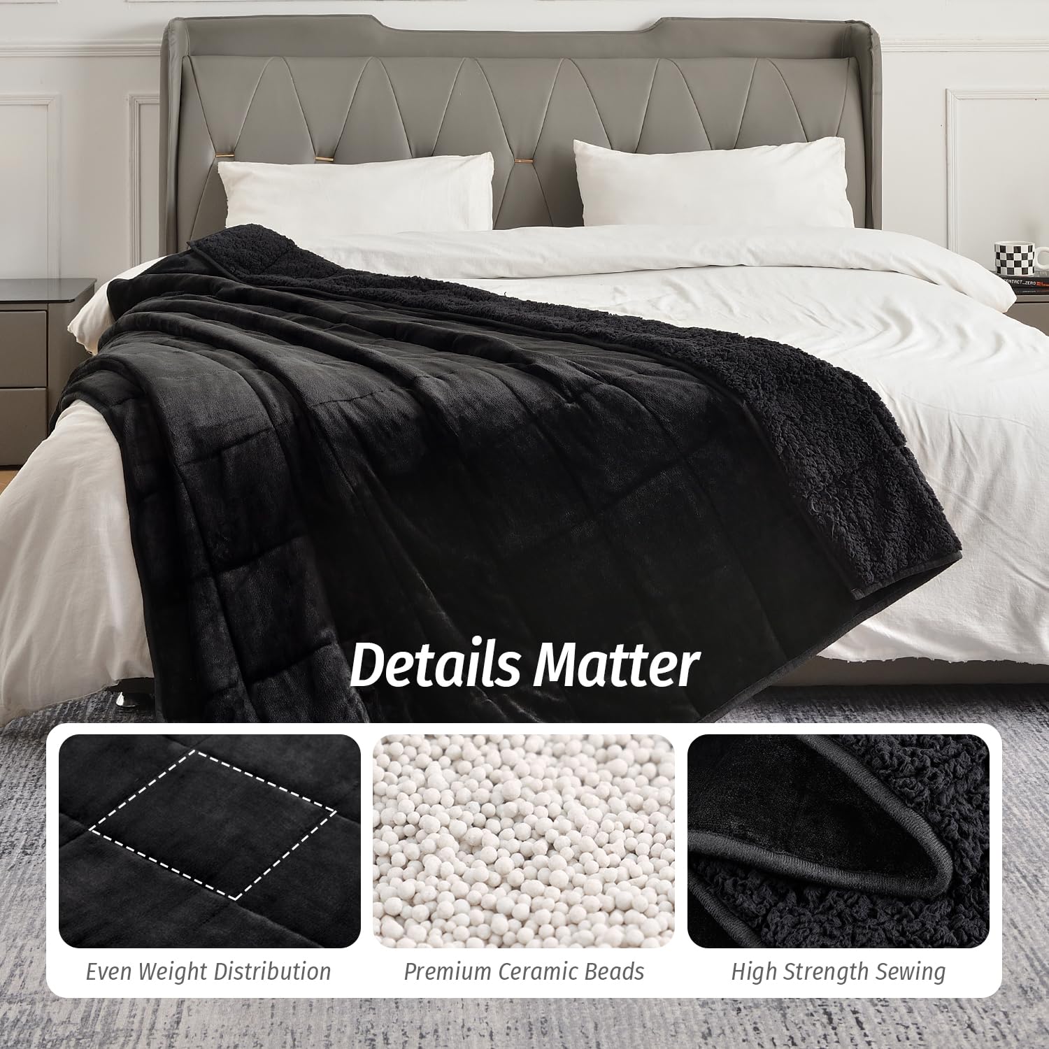 Wemore blanket care image demonstrates machine wash durability.
