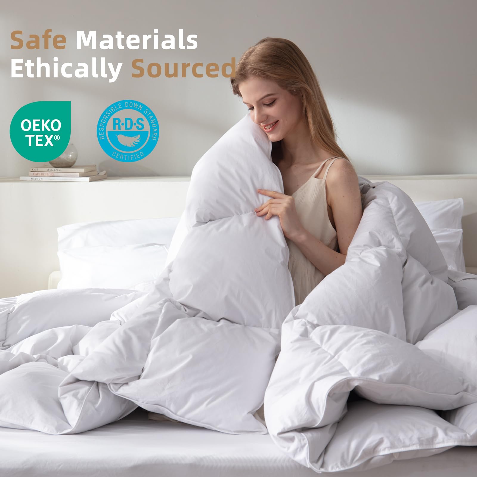 King size white duvet insert from WENERSI in hotel-style presentation