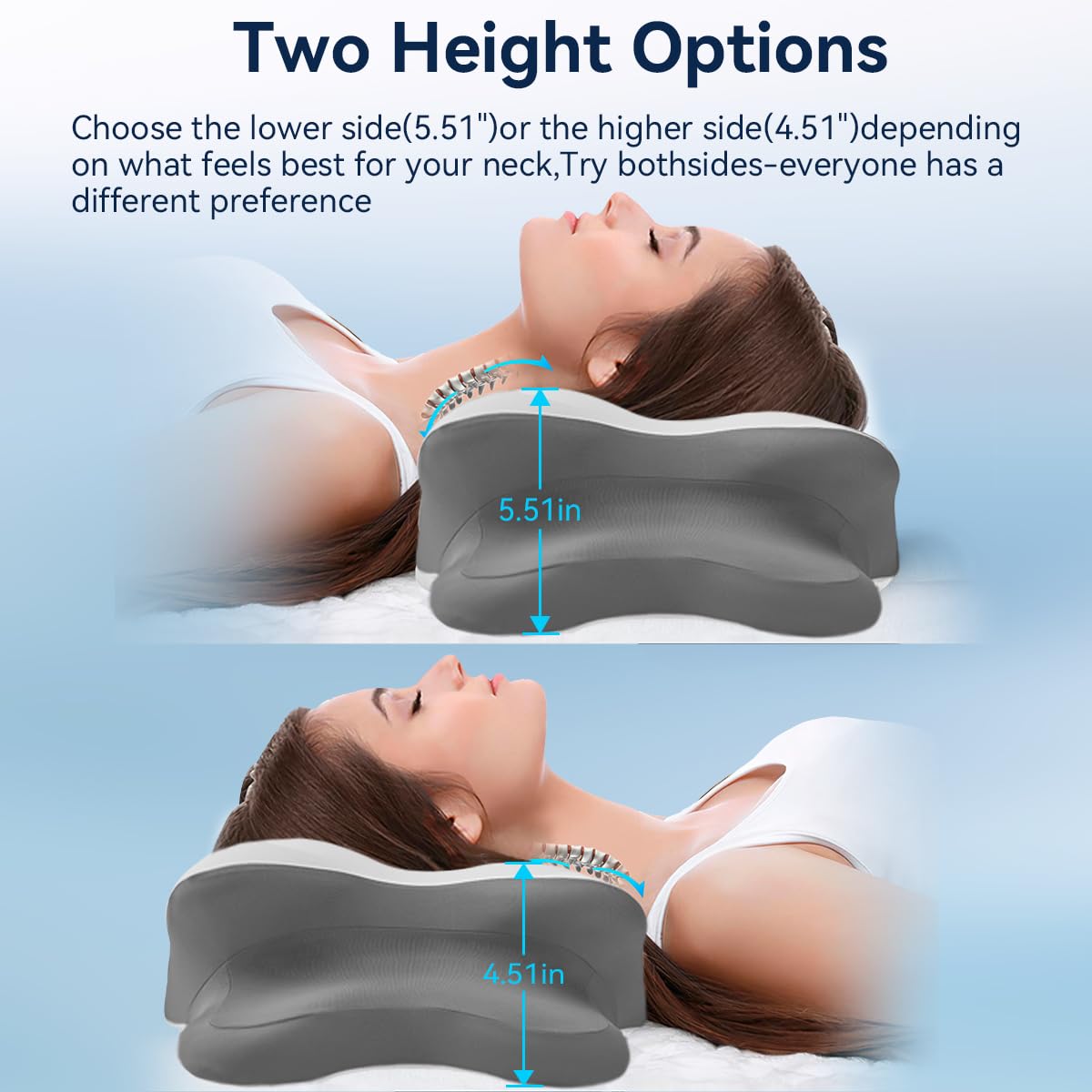 WENGTY ergonomic memory-foam support maintains head balance for deep comfort