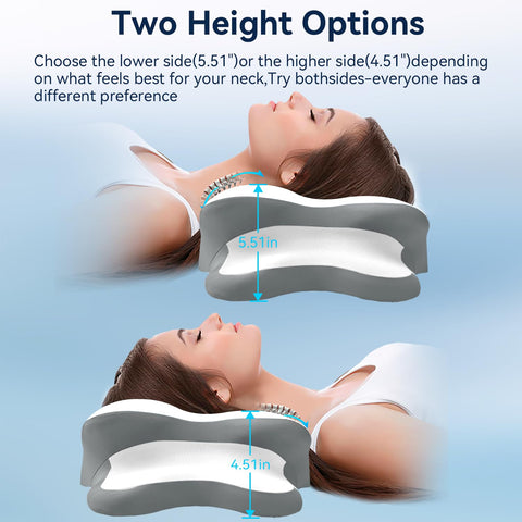 WENGTY Sleep Apnea Pillow side view highlights side-lying support and neck alignment.
