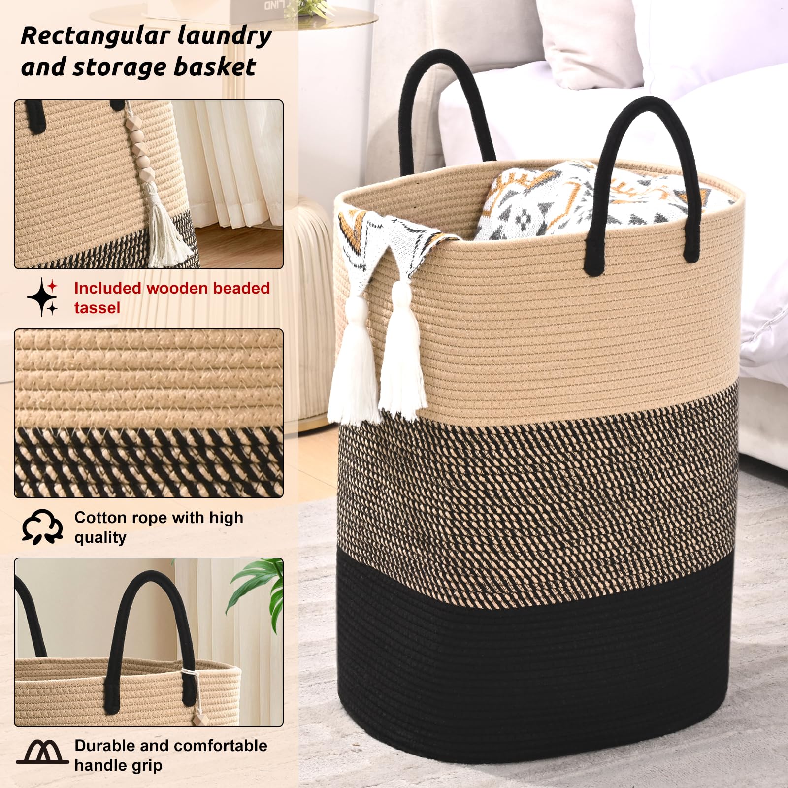 WENMER bead tassel detail adds decorative flair.