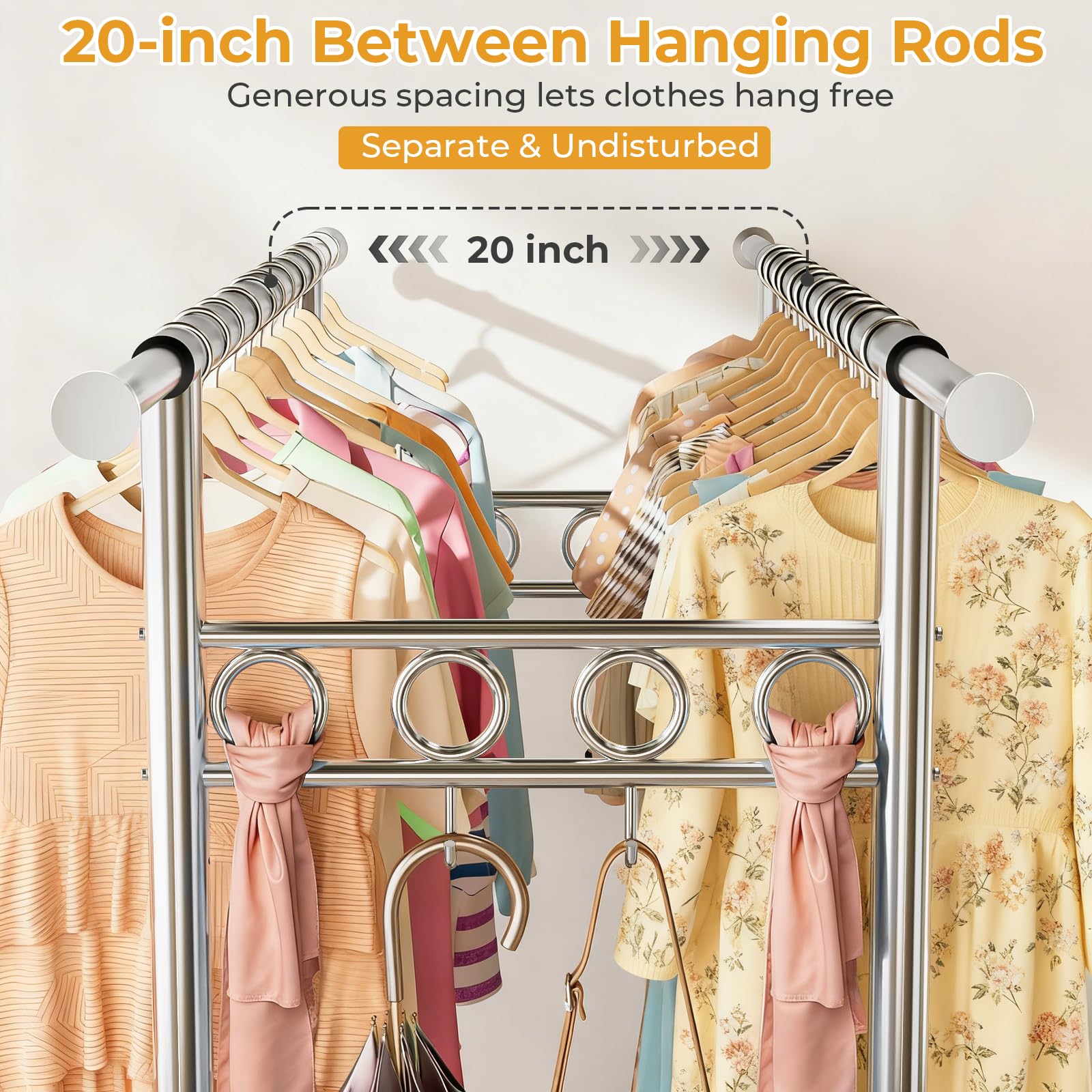 Wennop bottom shelf stores shoes and bags for organized storage.