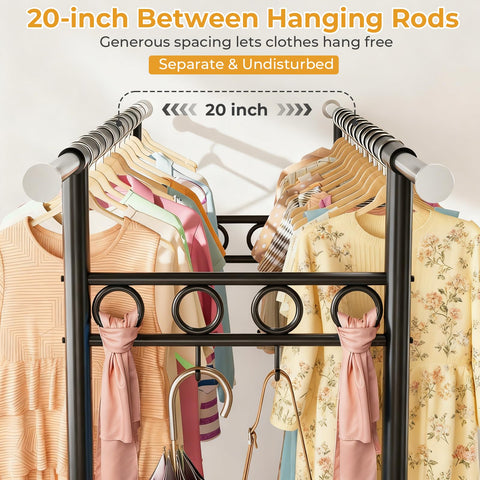Wennop four-bar storage emphasizes generous hanging space and organized shelving in small spaces