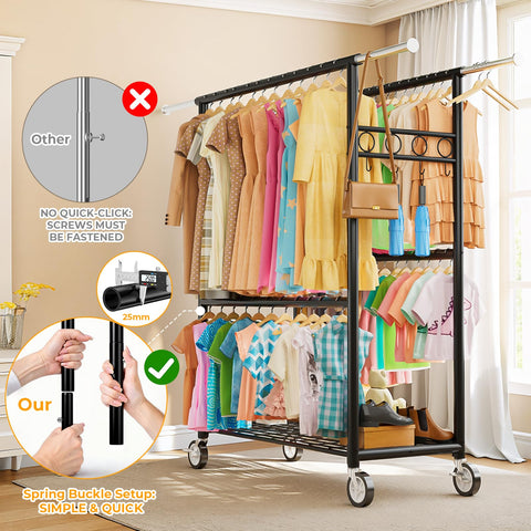 Wennop 3-inch locking casters ensure safe, quiet mobility