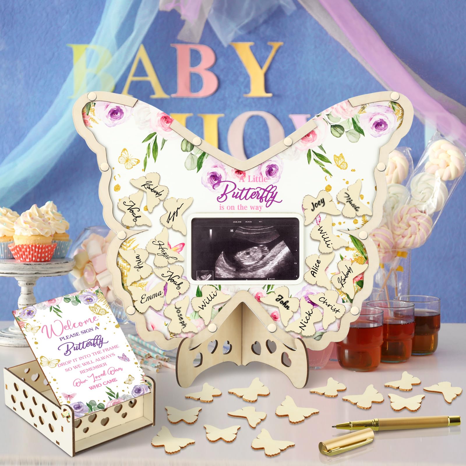 Wenqik bear keepsake box safely stores guest signatures and notes.
