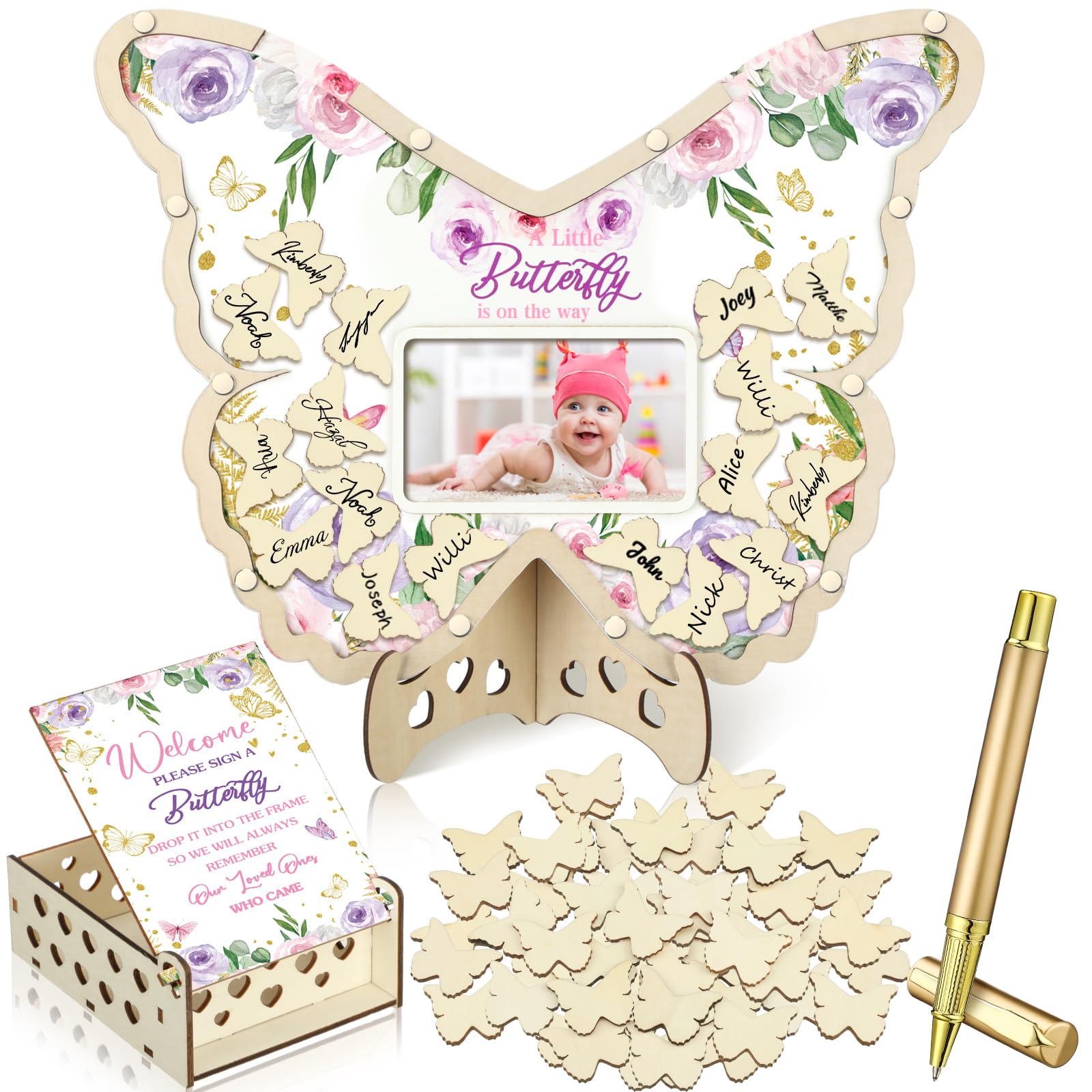 Wenqik bear-themed photo frame for showcasing baby memories on display.