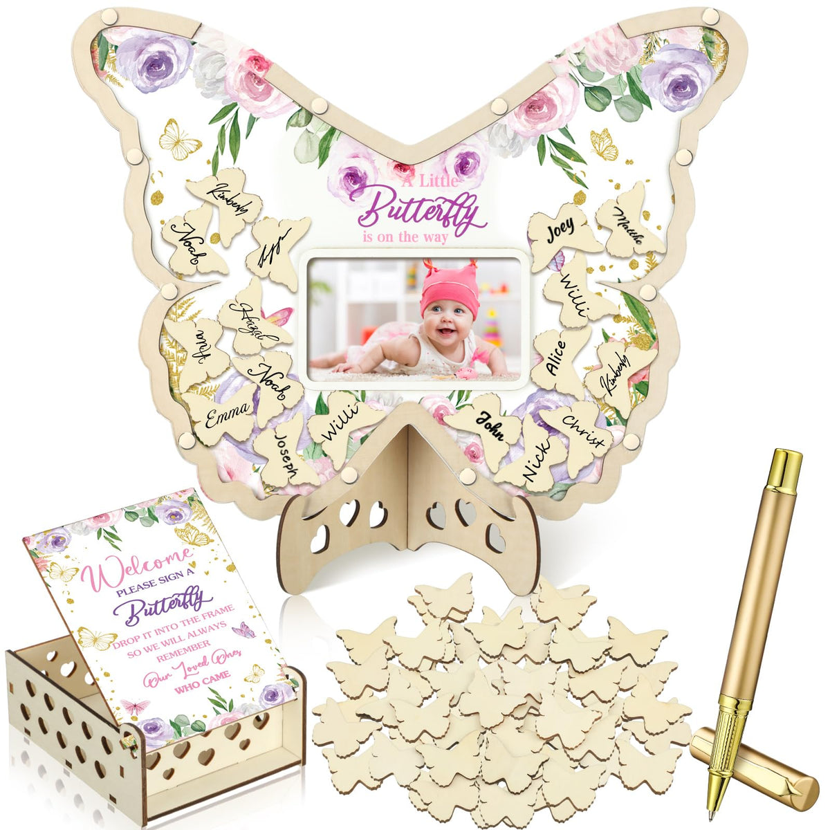 Wenqik bear-themed photo frame for showcasing baby memories on display.