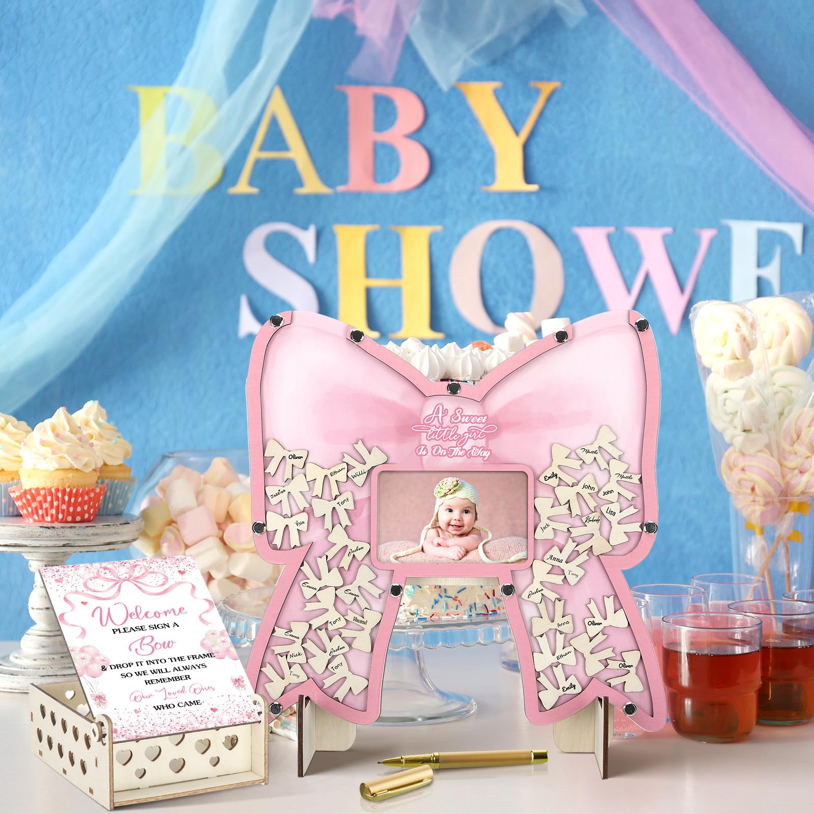 Wenqik coquette pink bow party decor for celebrations