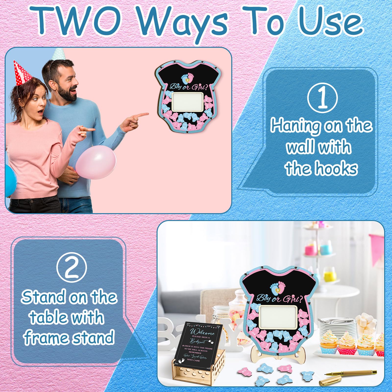 Wenqik display stand highlights the frame at your party.