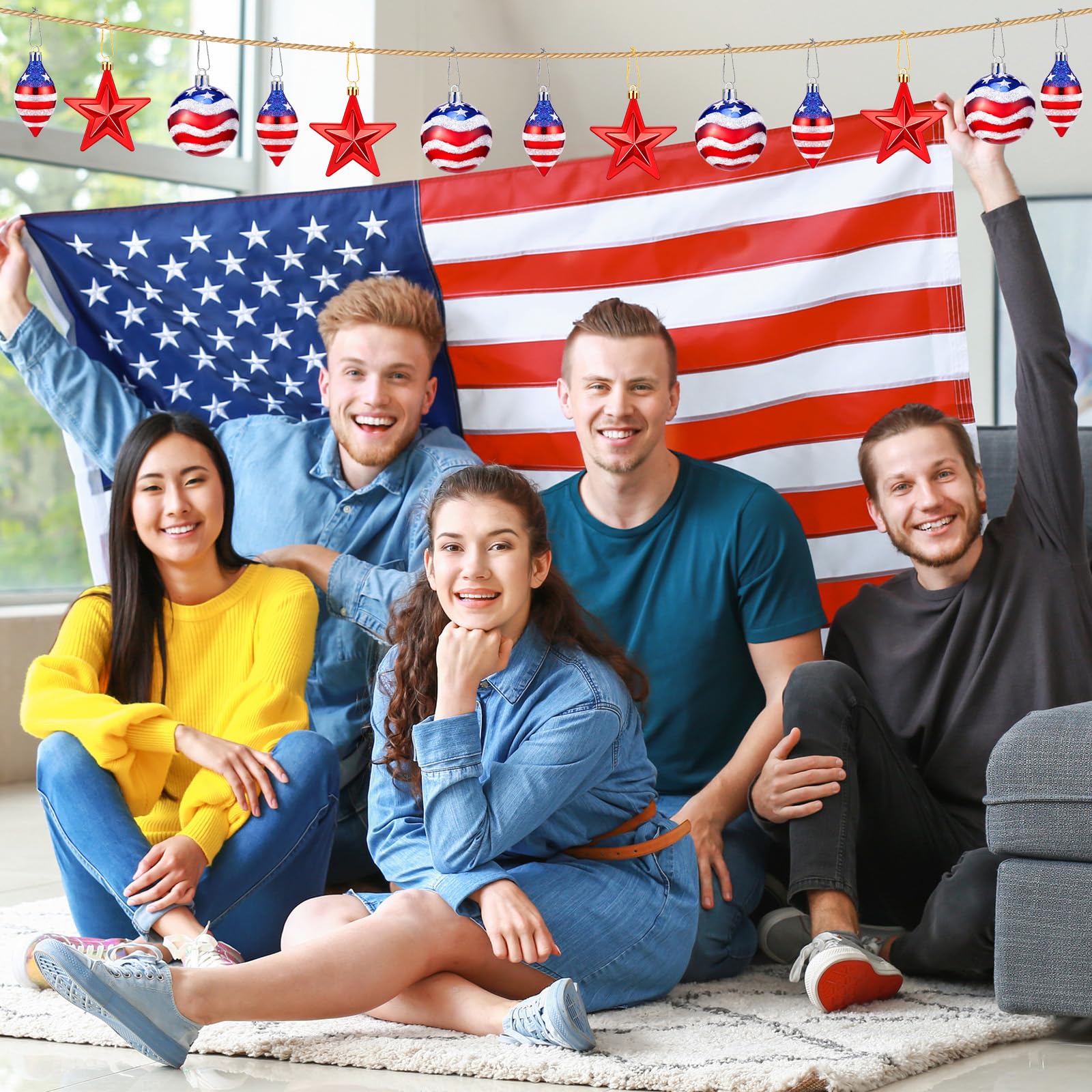Wenqik Independence Day tree decor for indoor and outdoor venues