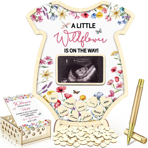 Wenqik wildflower frame on display stand for memorable guest photos