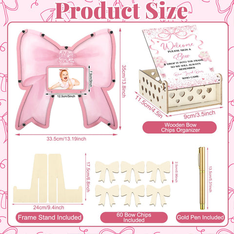 Wenqik wooden bow slices for guest messages and keepsakes