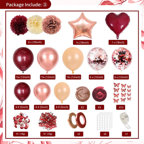 WEQTWL tablecloth ties the table into a cohesive burgundy rose gold look