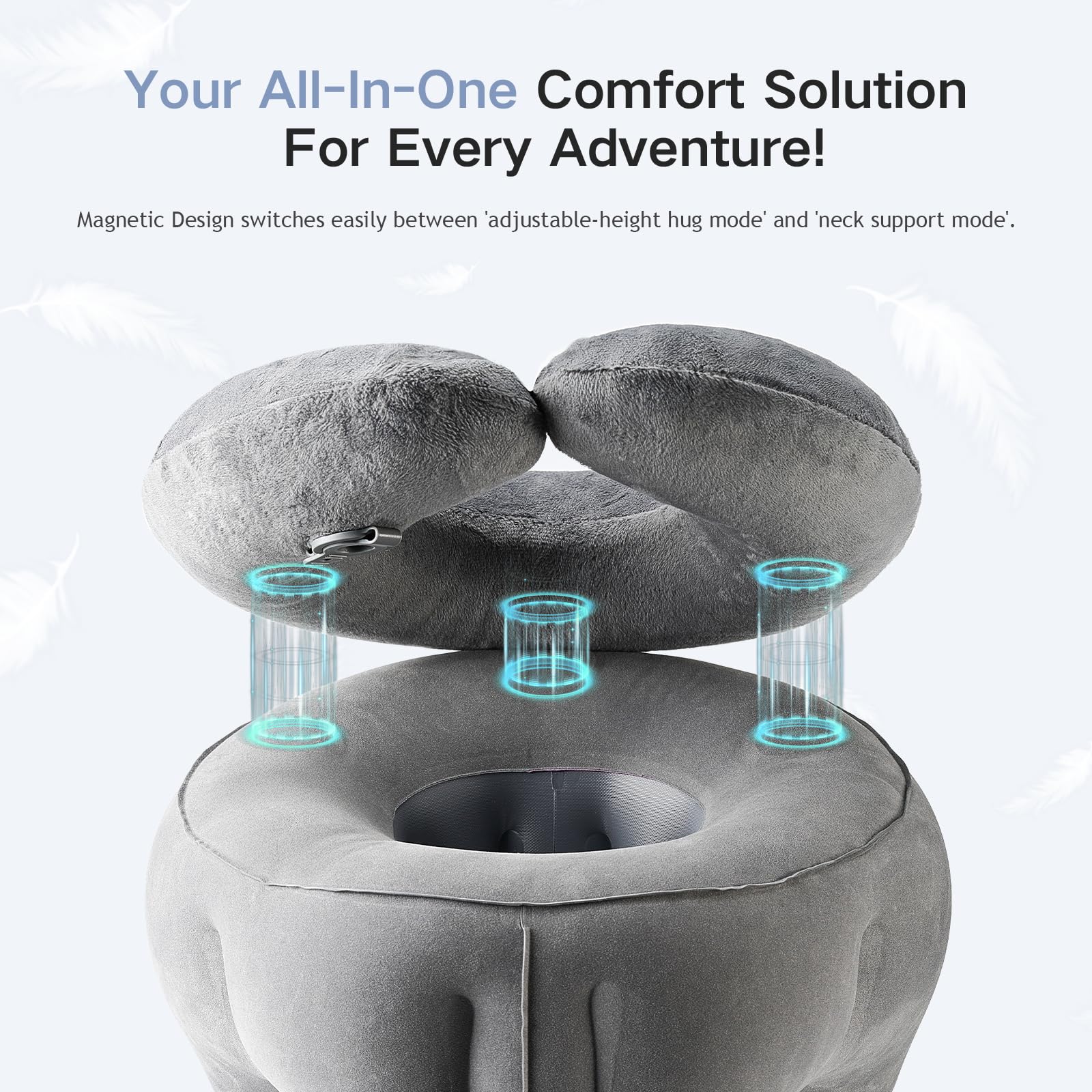 Werfeito inflatable neck pillow ideal for planes and car trips