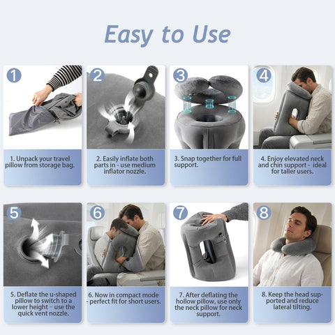 Werfeito travel pillow comes with a storage bag for easy packing
