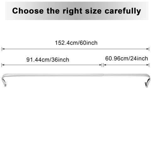 Wesiti adjustable 36-60 inch curtain rod for flexible sizing