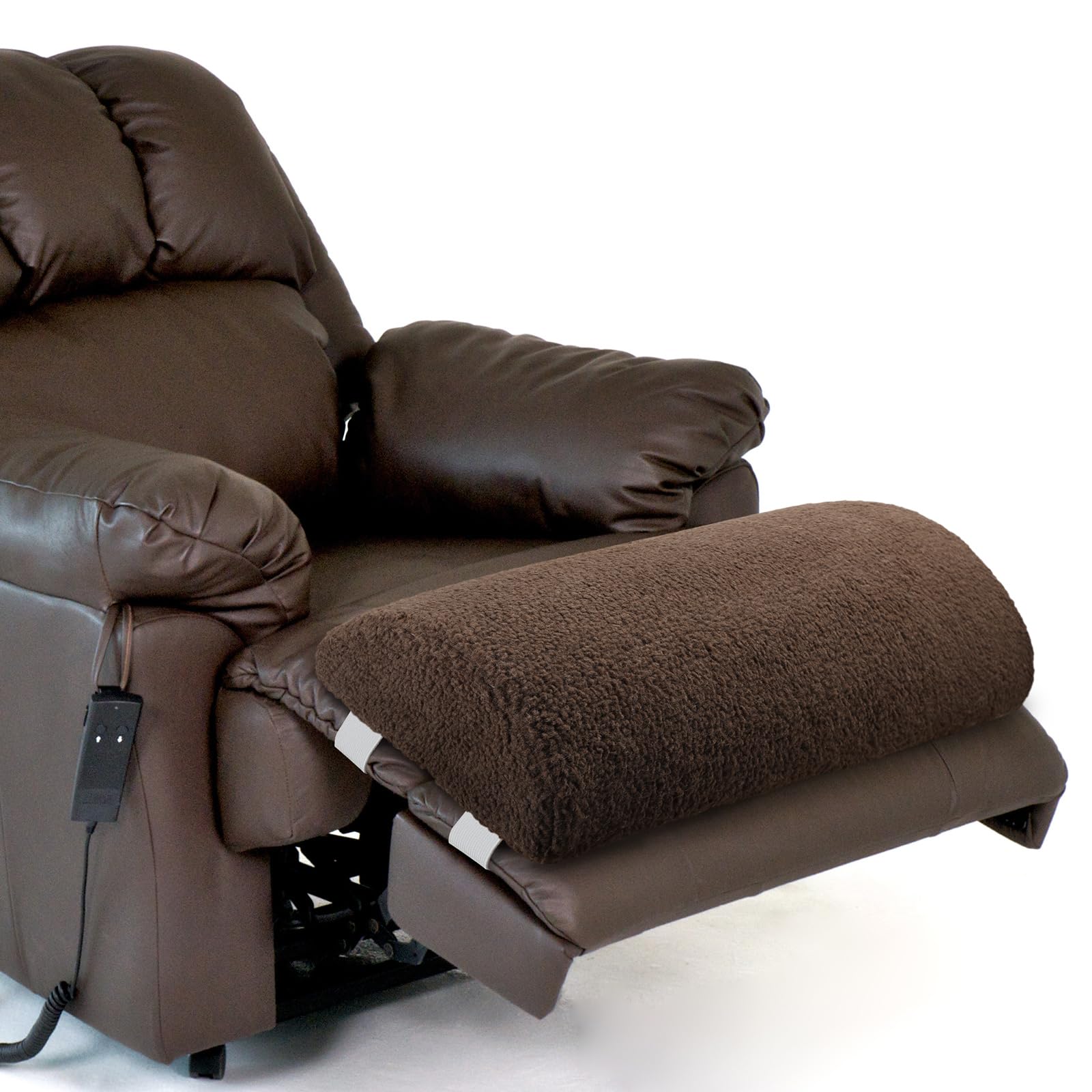 Wesiti recliner foot pillow in chocolate color provides soft foot support.