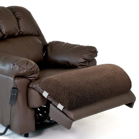 Wesiti recliner foot pillow in chocolate color provides soft foot support.