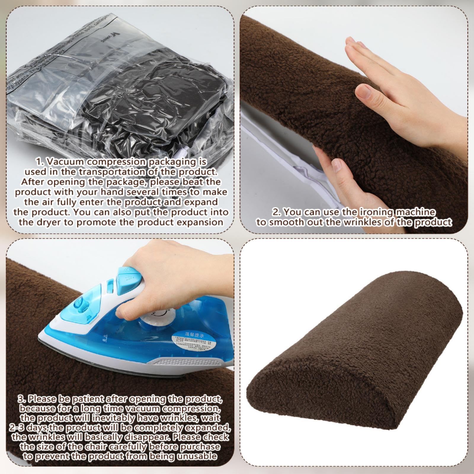 Wesiti Sherpa cover adds plush comfort to the bolster pillow.