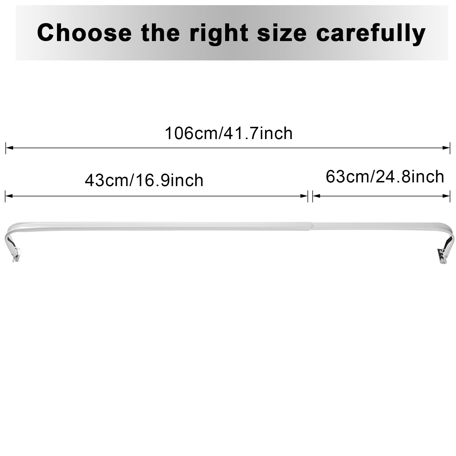 Wesiti telescoping curtain rod 25-42 inches adapts to many windows with solid support