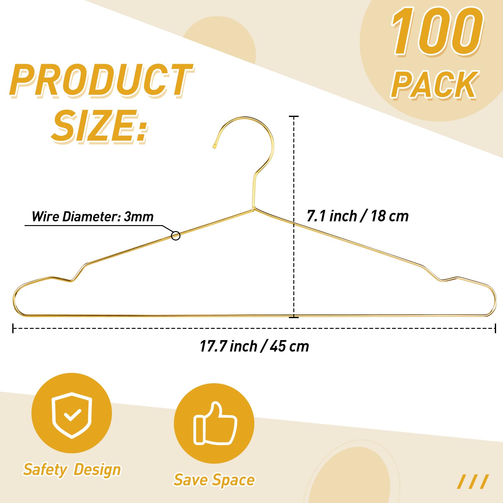 Wesiti ultra-thin metal hangers fit 17.7 in spaces without bulk