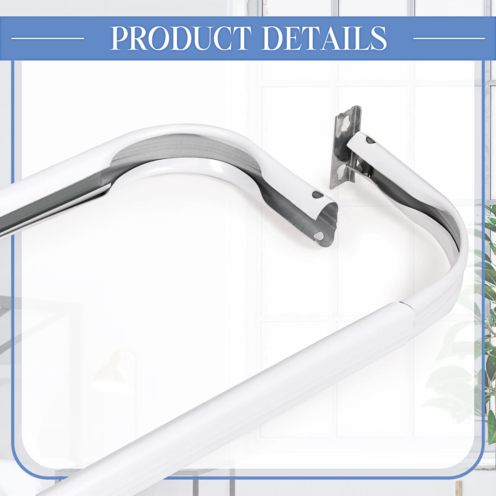 Wesiti white steel curtain rod adds clean, durable look to kitchen or living spaces