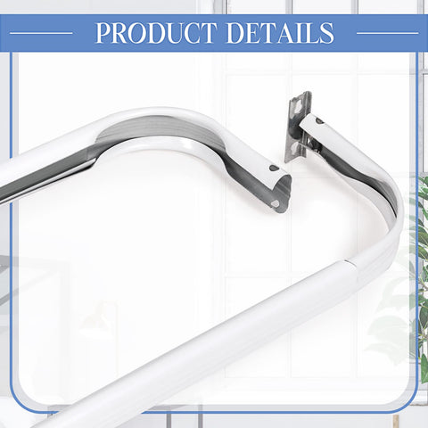 Wesiti white steel curtain rod adds clean, durable look to kitchen or living spaces