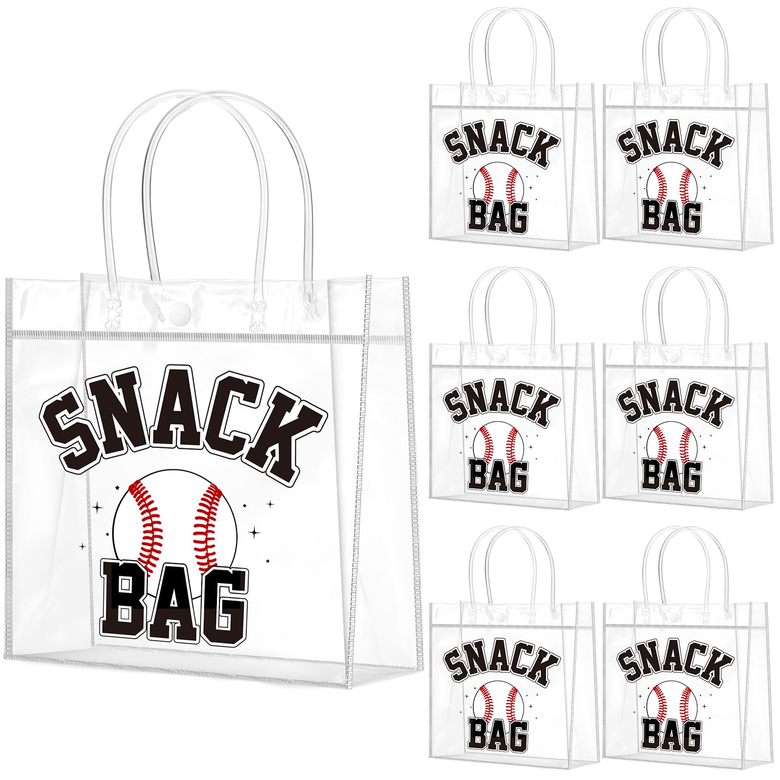 Wesnoy baseball snack bags with handles for candy party favors