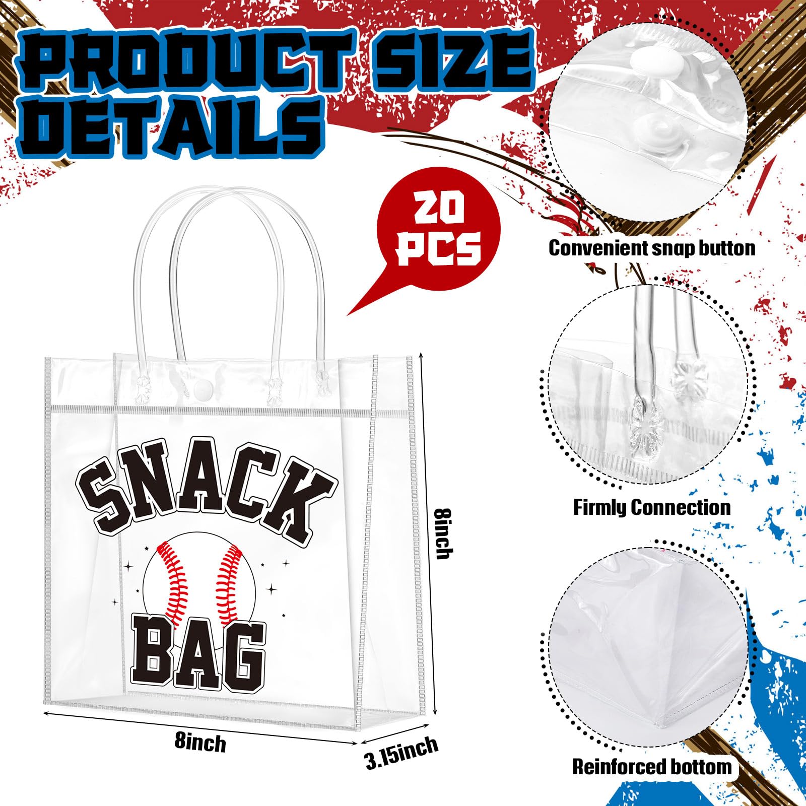 Wesnoy snack bags with foldable bottom maximize storage