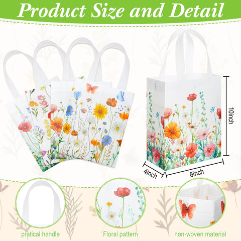 Wesnoy floral gift bag design C suitable for bridal showers and party treats.