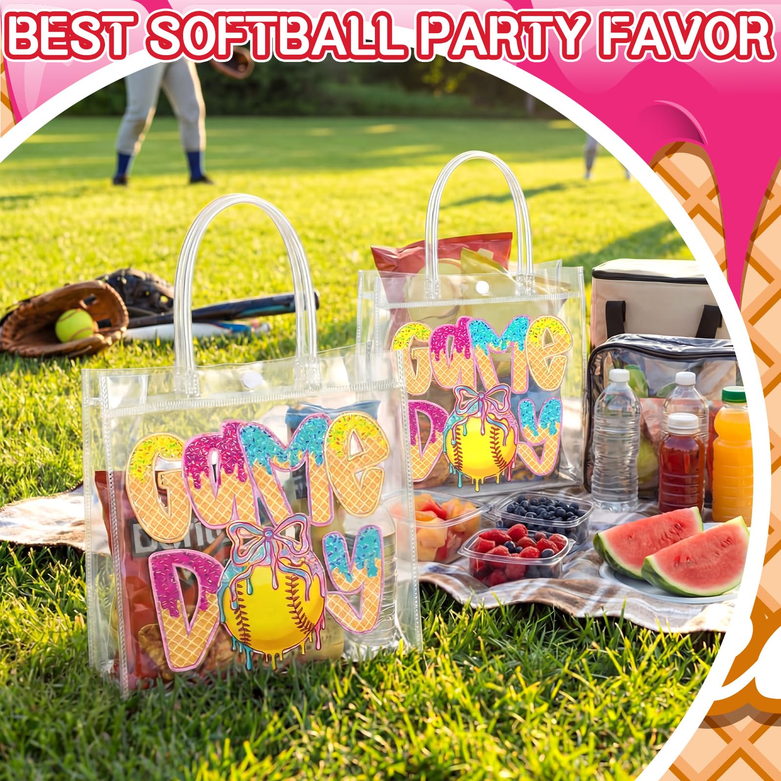 Wesnoy softball goodie bags reusable sport-theme for eco-conscious events