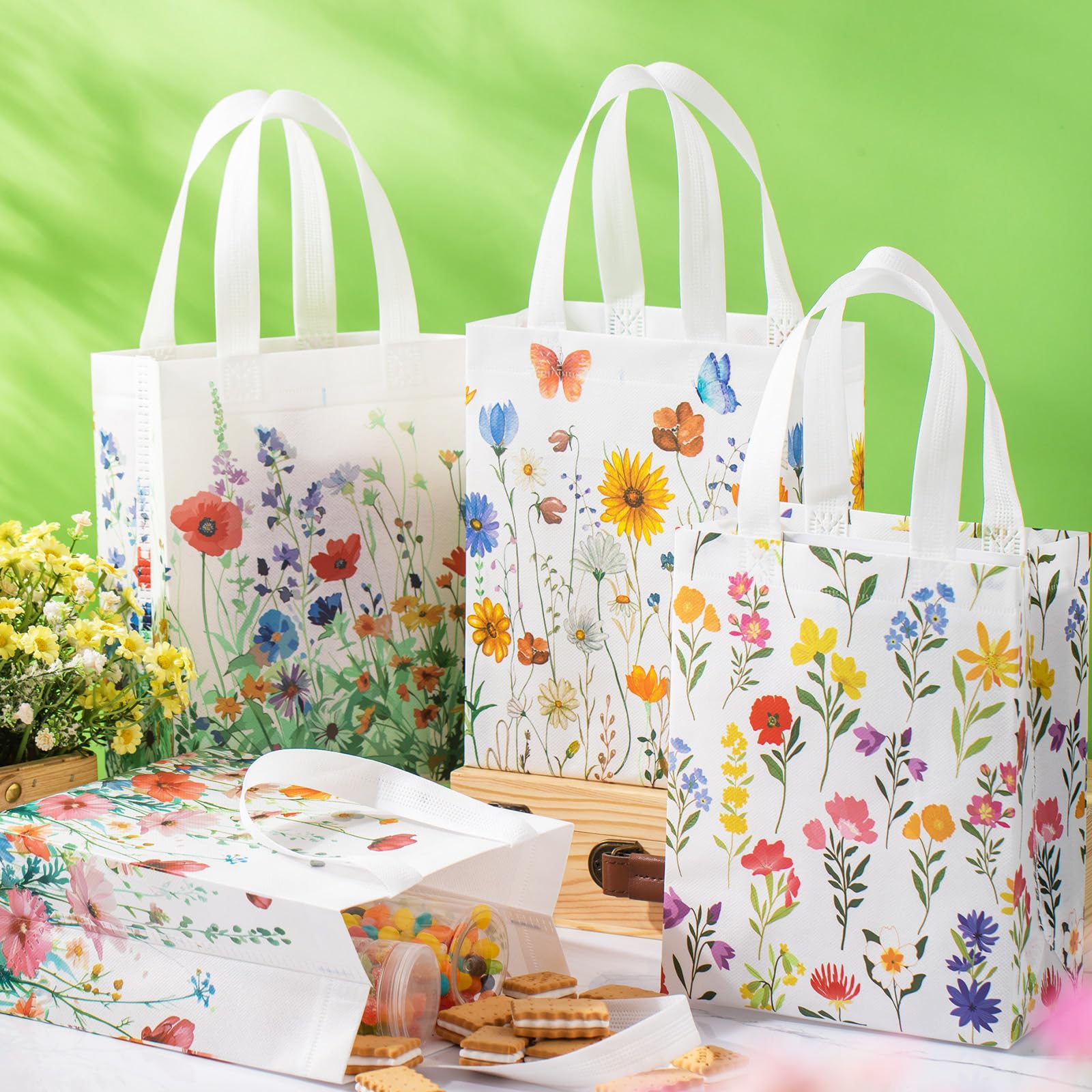 Wesnoy wildflower gift bag set demonstrates versatile packaging options for events.