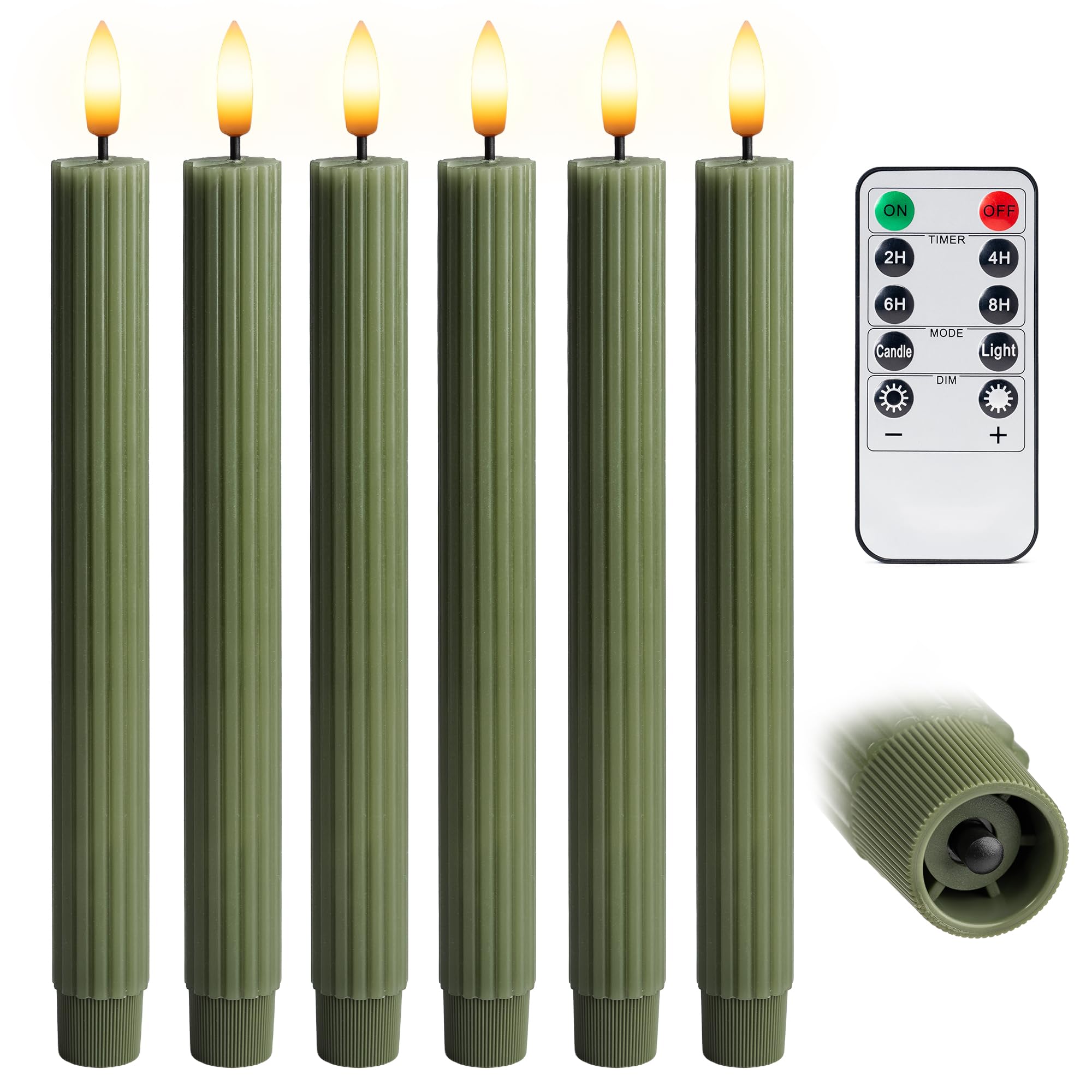 West Ivory battery-operated taper candle fitting standard holders