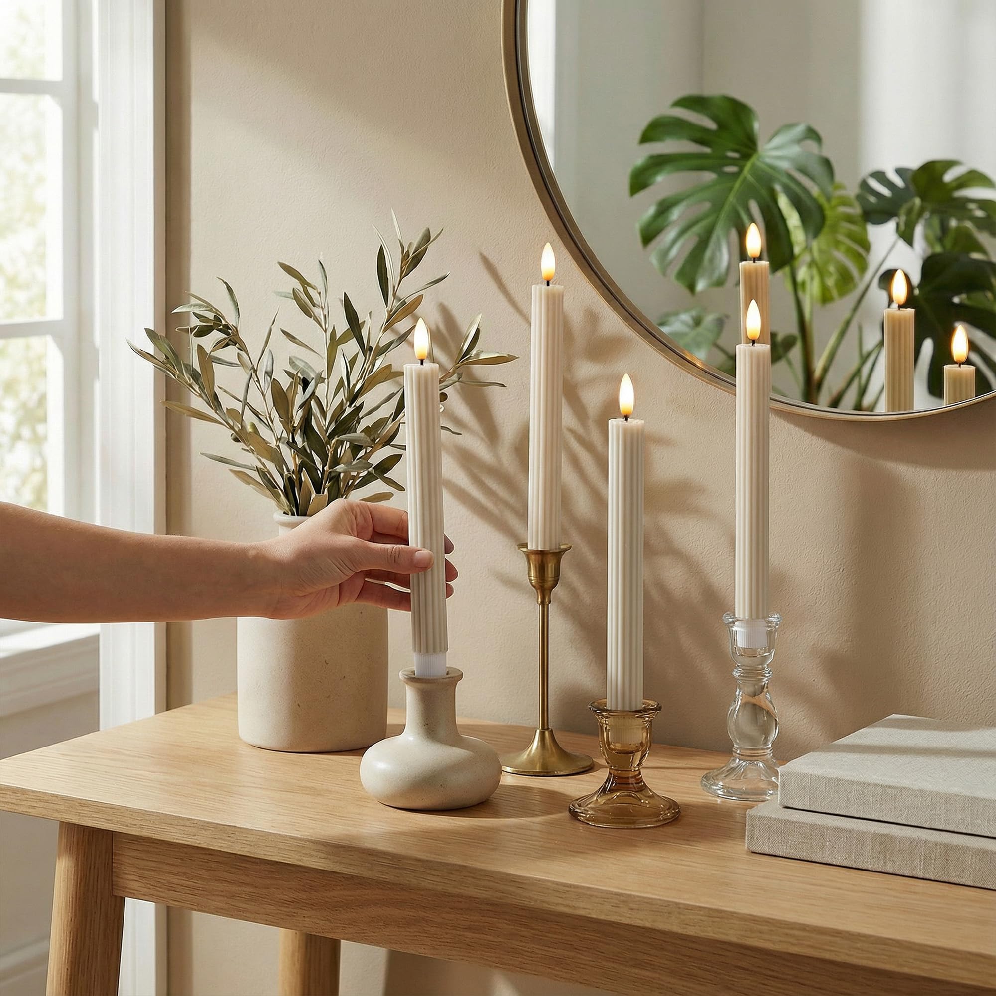 West Ivory dimmable flicker mode creates mood lighting