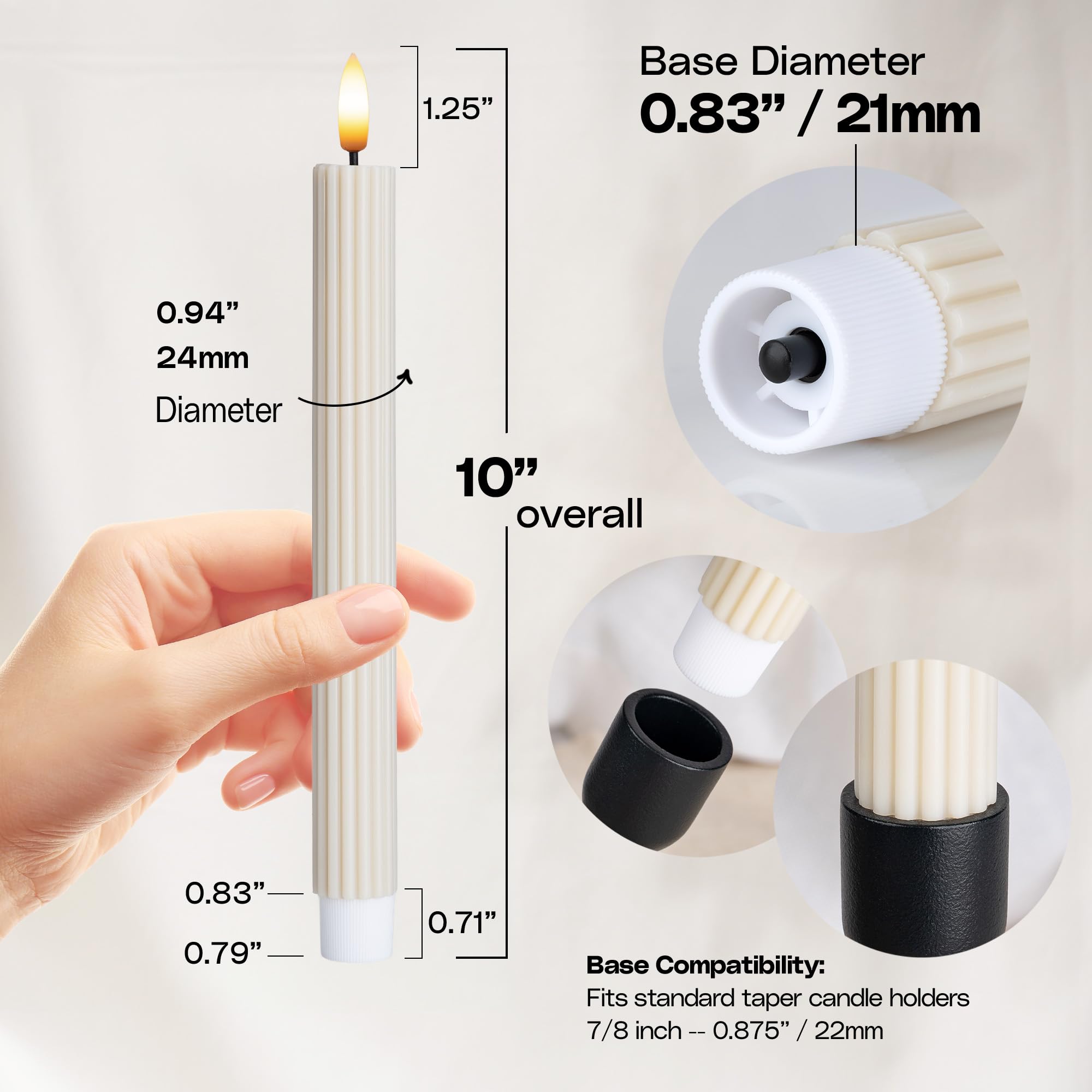 West Ivory remote control for easy timer and brightness adjustments
