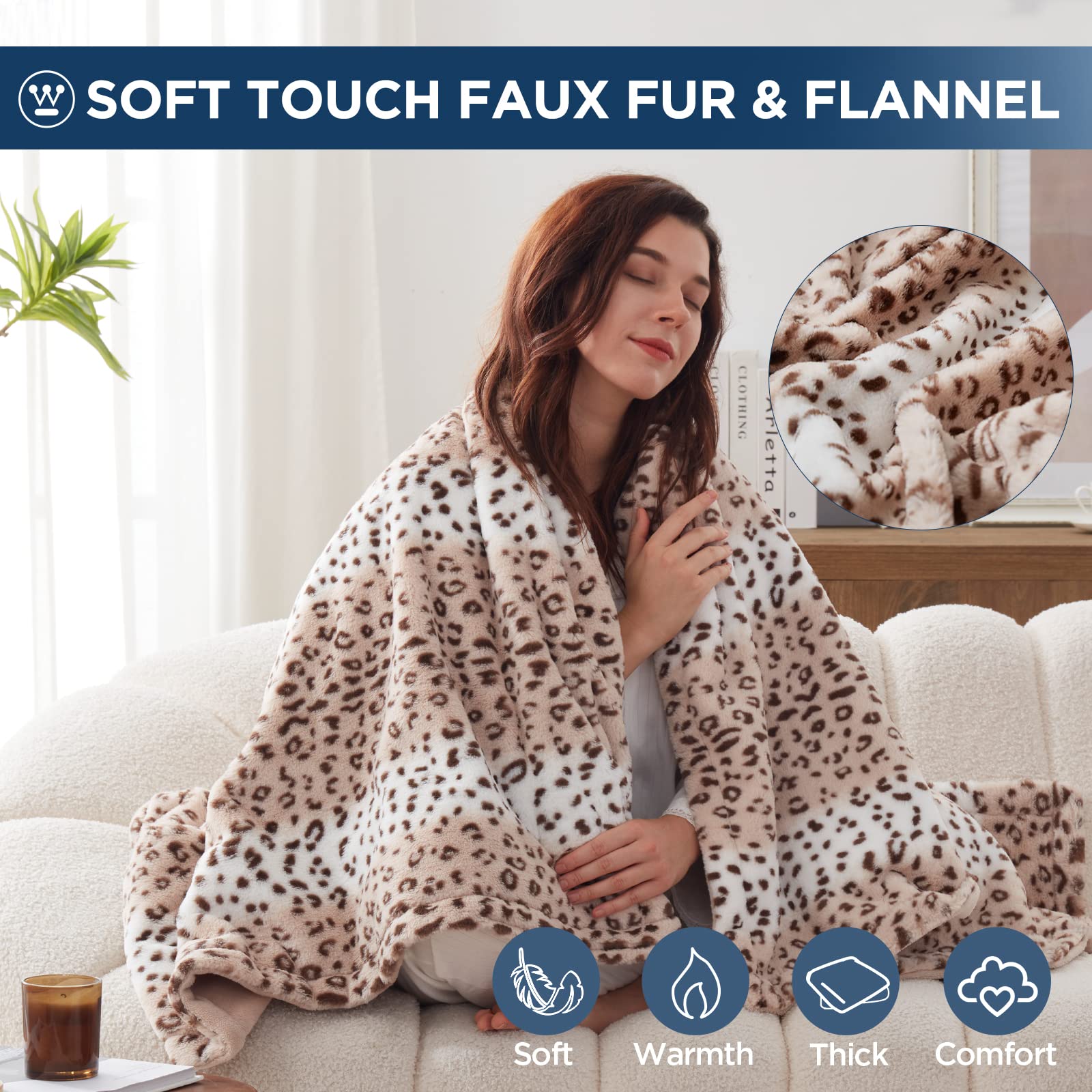 Westinghouse Leopard heated throw timer settings in use