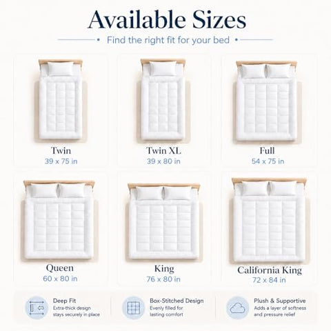 West Month Breathing quilted topper promotes cool sleep with breathable surface.