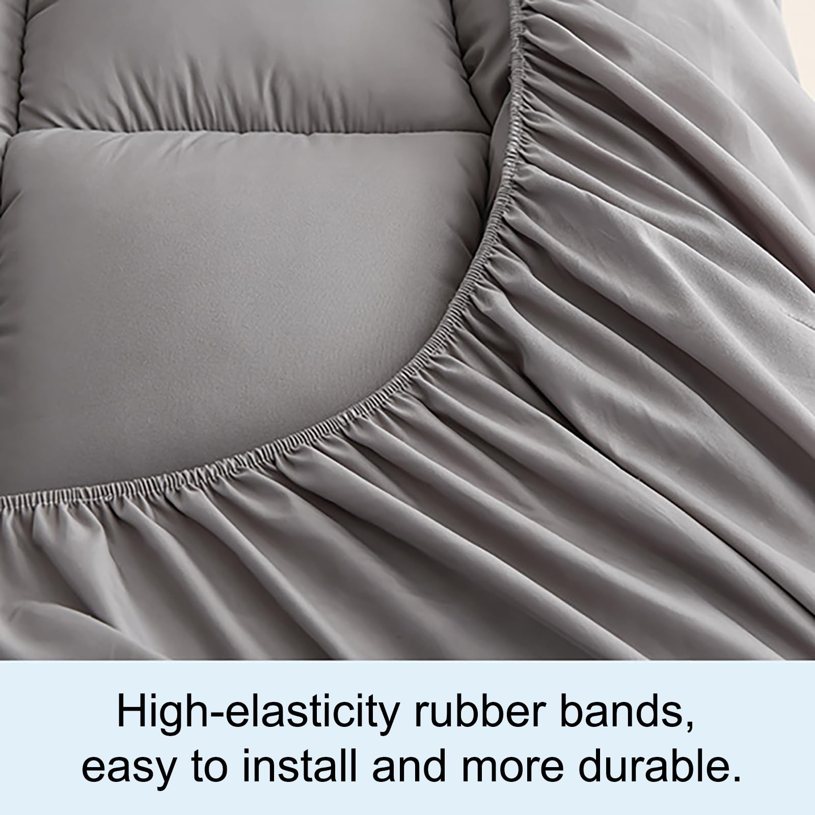West Month Deep-Pocket Mattress Topper fits mattresses from 8 to 21 inches securely.
