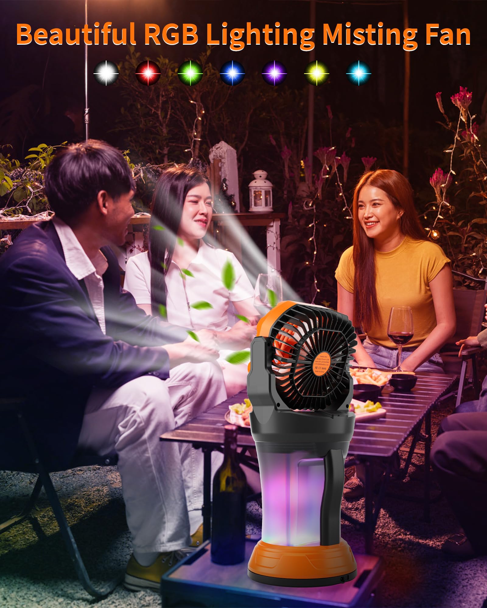 WESTTREE misting fan battery indicator aids recharge planning