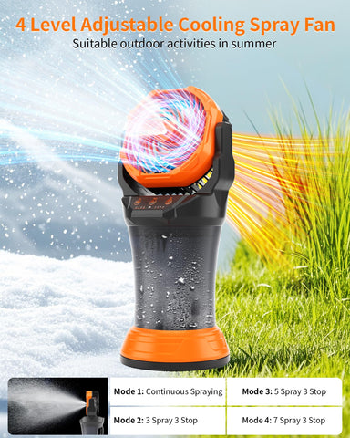 WESTTREE misting fan four speeds for customizable breeze
