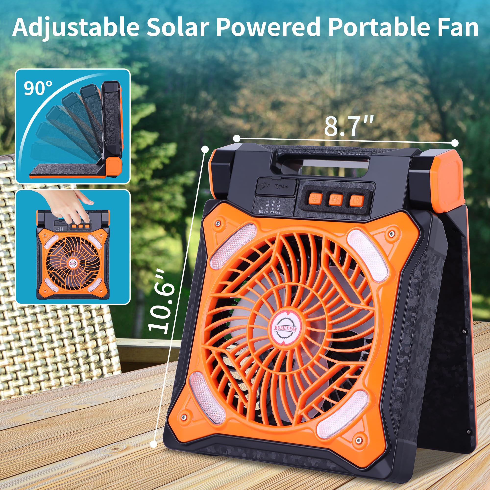 WESTTREE 90-degree tilt directs airflow for tent or campsite.