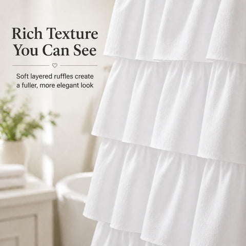 WestWeir double-layer fabric curtain offers privacy with soft drape.