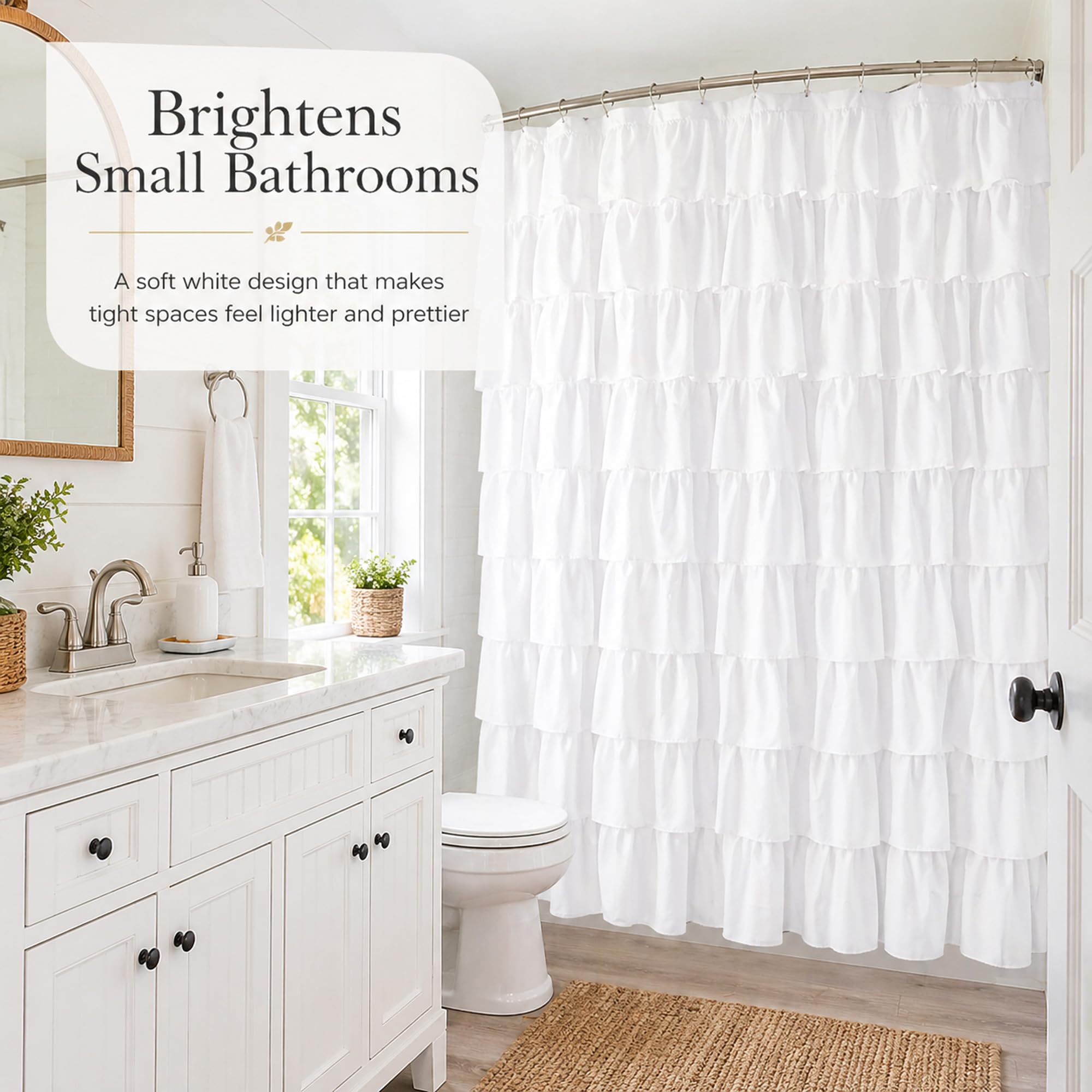WestWeir ready-to-hang design includes hooks for quick setup.
