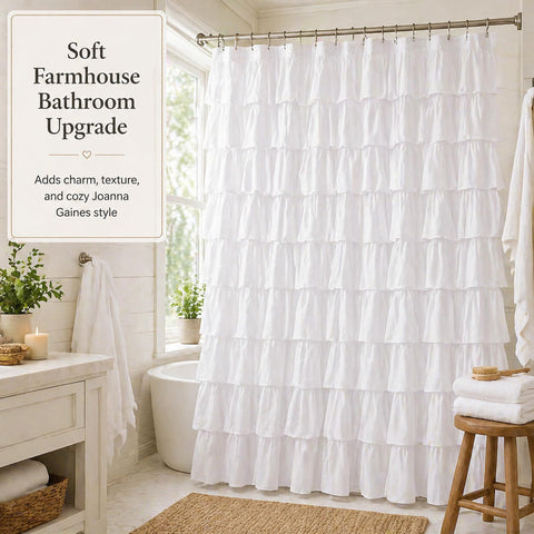 WestWeir soft drape and ruffles create a cozy farmhouse vibe.