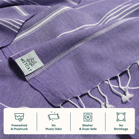 Wetcat Turkish Beach Towel oversize ultra-soft texture close-up.