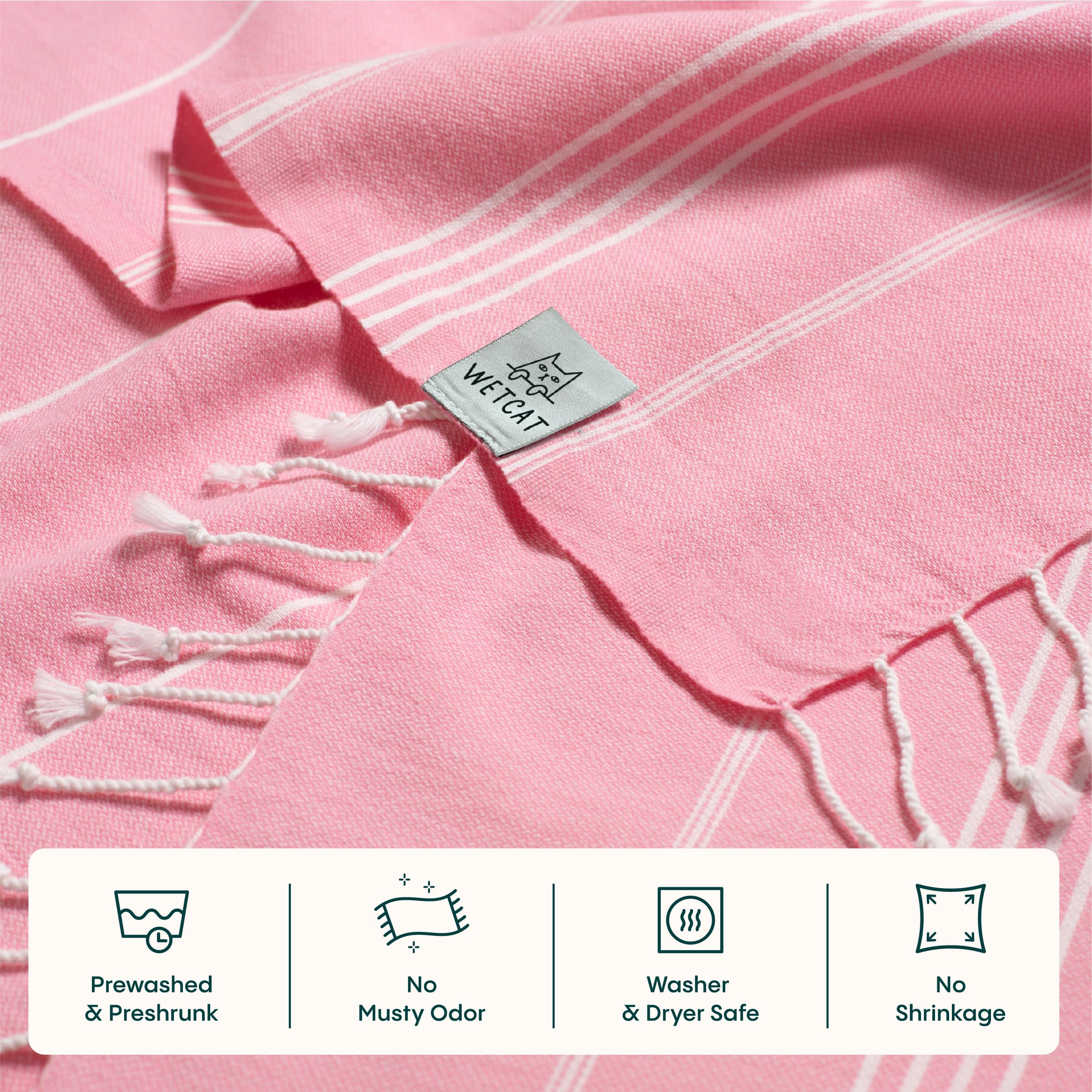 WetCat travel-ready towel folds flat for luggage efficiency.
