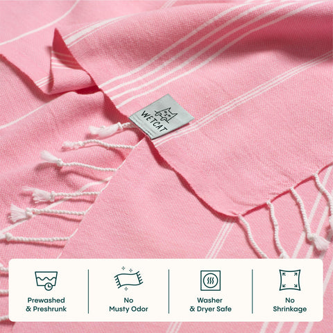WetCat travel-ready towel folds flat for luggage efficiency.
