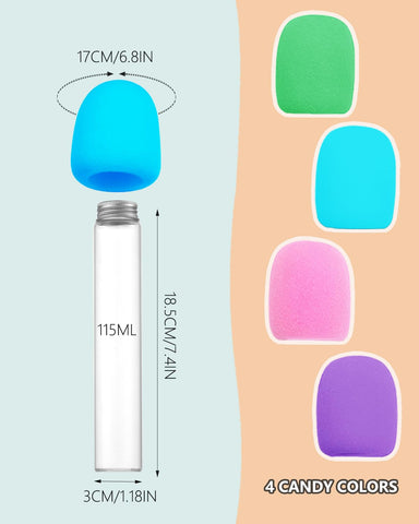 Plastic mic tubes with lids by WETEPUXI keep props clean and ready