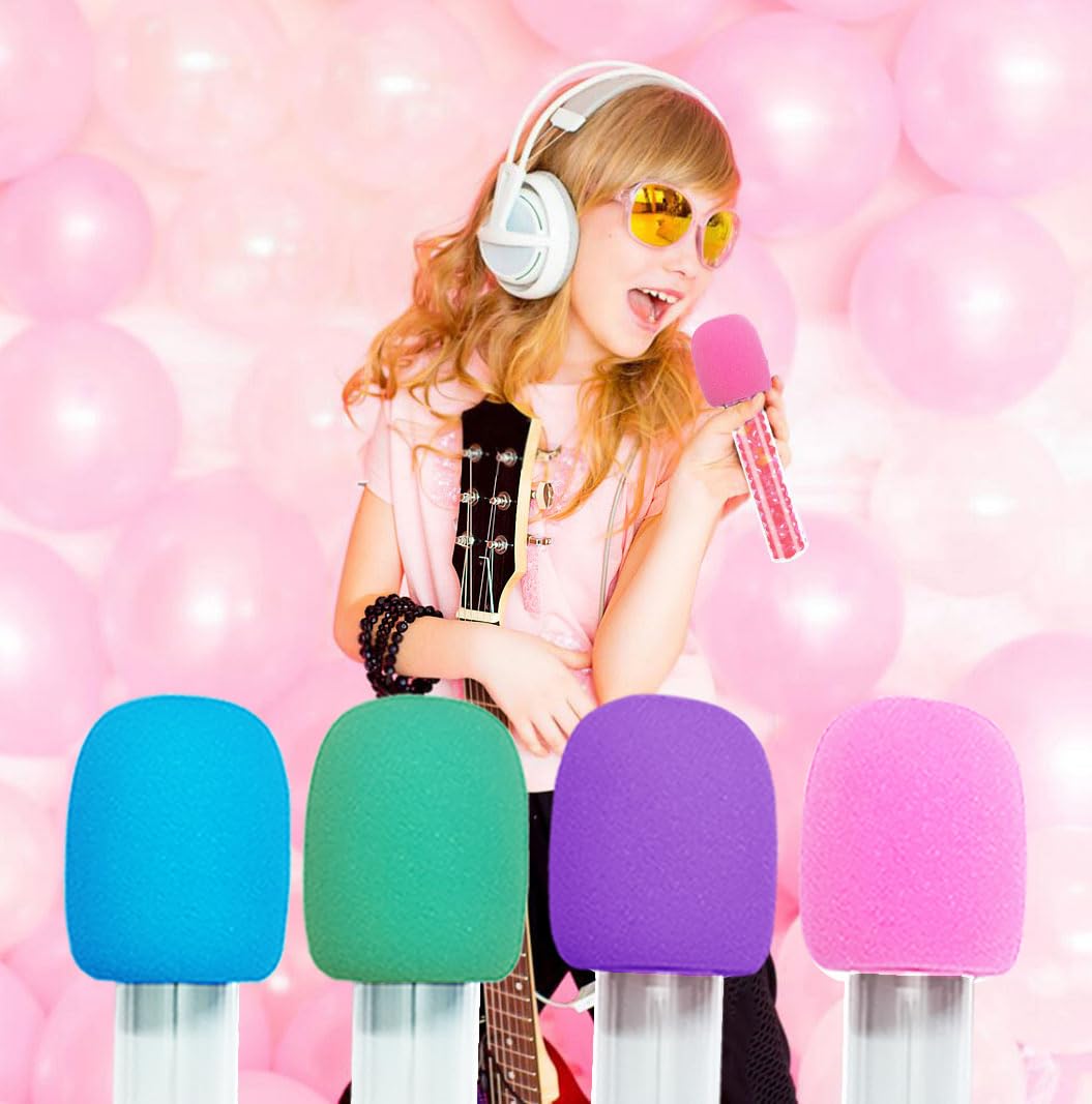 WETEPUXI foam microphone covers fit most handheld mics for versatile use